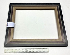 3-tone brown frame 11” x 14” for painting/photo. 2” wide + glass&back