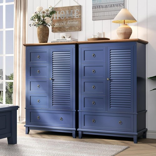 Farmhouse 5 Drawer Dresser for Bedroom,49" Tall Modern Dresser with Storage - Picture 7 of 8