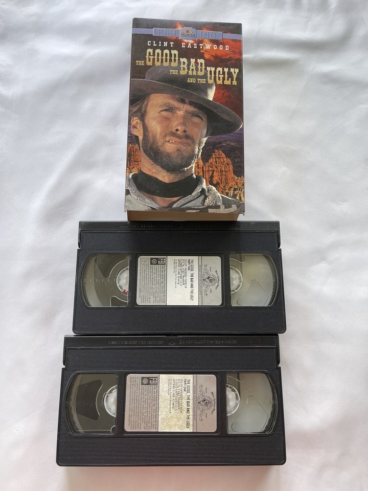 The Good The Bad and The Ugly / VHS 2-Tape Set / with Clint Eastwood ...