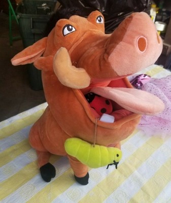 pumbaa stuffed animal with bugs