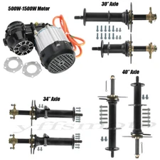500W 1000W 1500 Electric Motor Differential Rear Axle Kit for Scooter GoKart ATV