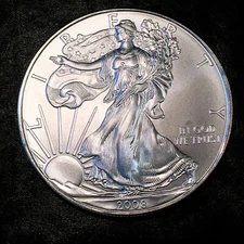 2008 American Silver Eagle US Mint Issue 1oz Pure WE COMBINE SHIPPING #o825