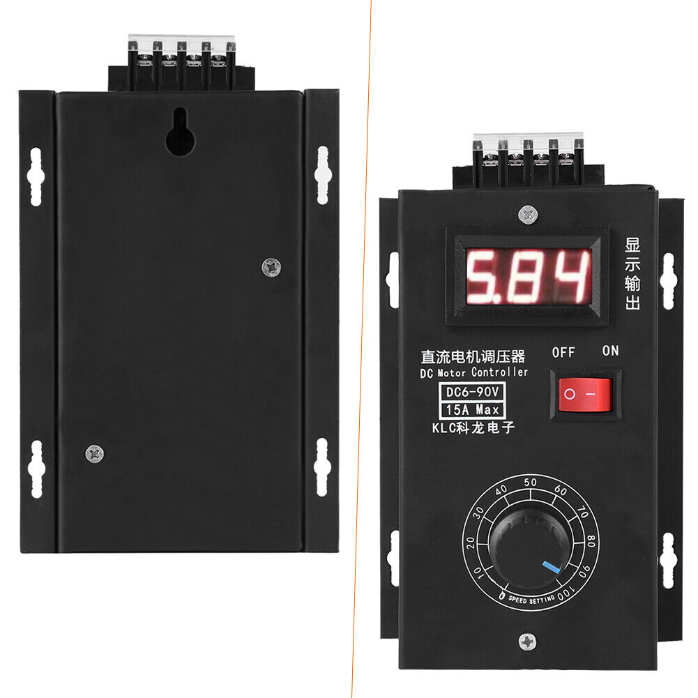 DC Motor Speed Regulator 6-90V PWM Module 15A Digital Controller Switch Display
