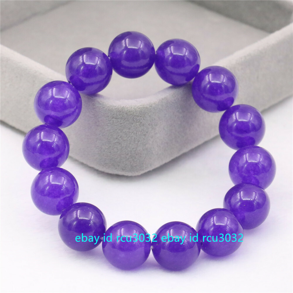 Beautiful Natural Purple Jade Gems 6/8/10/12/14mm Round Beads