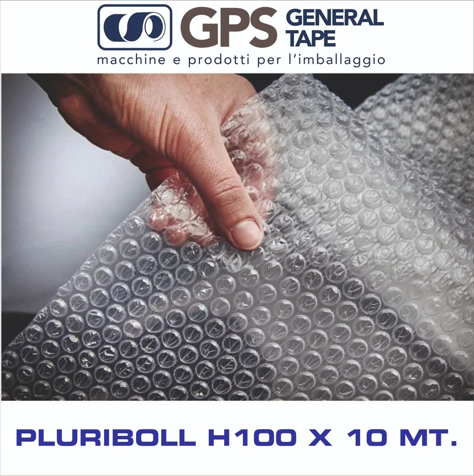 GPS GENERAL TAPE 4 ROTOLI DI PLURIBALL FILM A BOLLE ARIA PLURIBOLLE 1MT. X 10 MT. IMBALLAGGIO