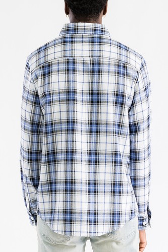 Camisa Weiv Unisex a Cuadros Tradicional Franela Botones Mangas Largas - Imagen 29 de 32
