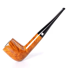 Handcrafted Briar Wooden Tobacco Pipe 9mm Filter Straight Tapered Stem Smooth
