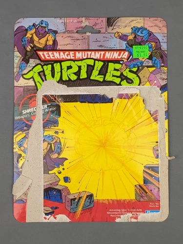 Vtg Teenage Mutant Ninja Turtles TMNT SHREDDER 10 Back Card Cardback 1988