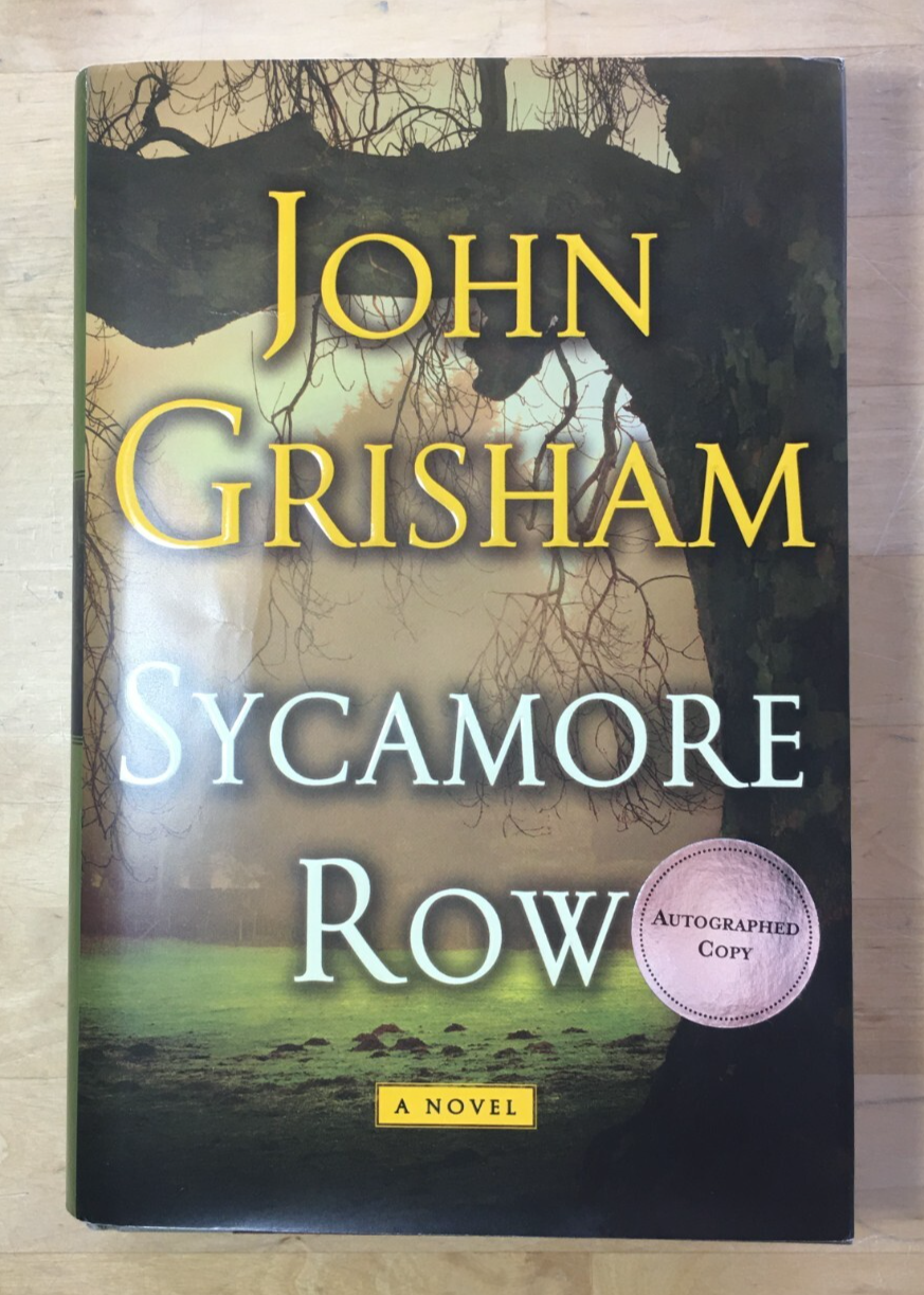 FILA Sycamore Row by John Grisham Signed 1st Edition Hardcover w Dust Jacket Good