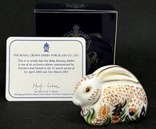 Royal Crown Derby 'Rowsley Baby Rabbit' Paperweight Boxed Limited Edition