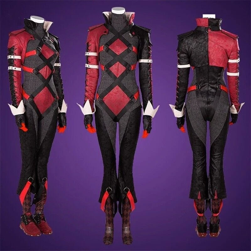 Batman Gotham Knights Harley Quinn Cosplay Costume Outfits Halloween Full Set - Image 2 of 4