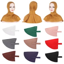 Women's Under Scarf Hat Bonnet Cap Hijab Islamic Neck Cover Muslim Headscarf