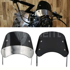 Motorcycle Windscreen Windshield For Harley Honda Yamaha Cafer 5"-7" Headlight