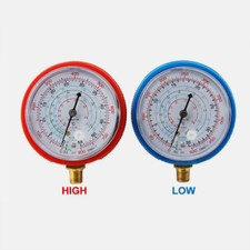 Pair AC Refrigerant Low & High Pressure Gauge for PSI KPA Air Conditioner