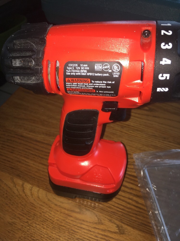 BLACK \u0026 DECKER 12V DRILL CD120S TYPE 1 