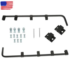 STRAIGHT MUD FLAP HANGER 30" HEAVY DUTY STEEL SET SEMI TRUCK 1 PAIR BLACK