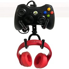 Desk Mount Double Game Controller  Headphone Holder Clamp On Hanger Storage