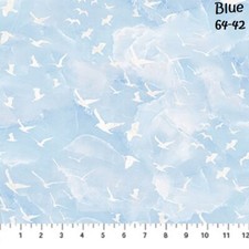 Swept Away Cotton Quilt Fabric by Northcott Ocean 23364-42 Seagulls