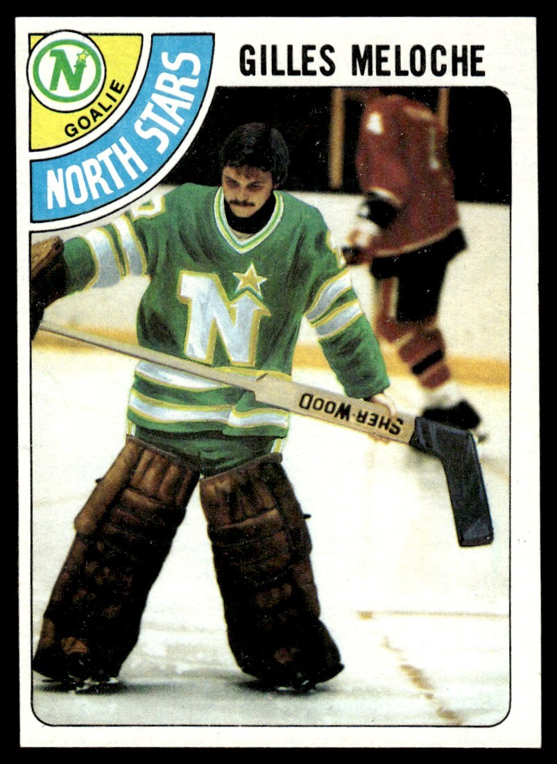 1978-79 Topps Hockey Card Gilles Meloche Minnesota North Stars #28 NM
