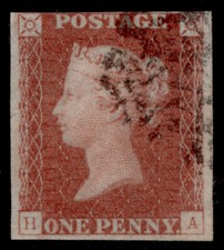 GB QV SG8, 1d red-brown, USED. Cat �60. BLACK MX HA