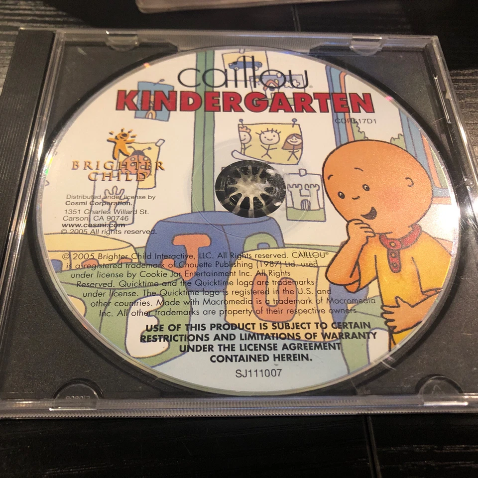 Caillou Kindergarten CD Rom 2005 By Brighter Child - Image 2 of 4