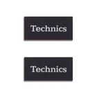 Technics Turntable Aluminum Logo Badge Dust Cover 25.4mm(1")X12.7mm(0.5") black