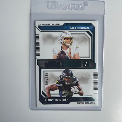 2023 Panini Contenders MAX DUGGAN KENNY MCINTOSH RC Rookie Dual Teal 99/149 WW3