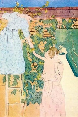 Gathering Fruit Mary Cassatt Poster Print