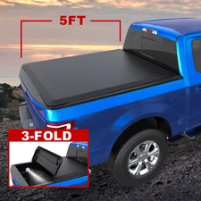 Truck Tonneau Cover For 2019 2020 2021-2024 Ford Ranger 5FT Bed Soft 3 FOLD