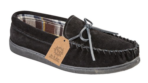 SUEDE LEATHER MOCCASIN SLIPPERS LOAFERS 