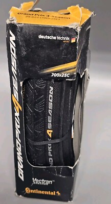 Continental Grand Prix 4 Season Folding Tire 700x25c Black Road Race Tour GP