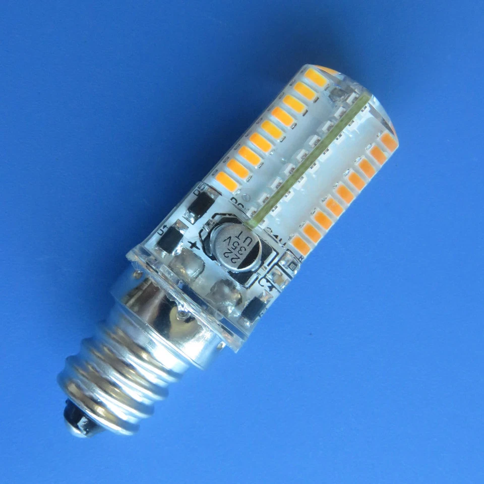 10x E12 Candelabra C7 72 3014SMD LED Light Bulb Lamp AC12V/DC 12-24V Warm 2700K - Image 2 of 4