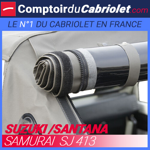 Capote souple Fastback Kaki haut de gamme pour Suzuki Samurai SJ413 cabriolet
