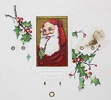 Christmas Santa Claus PostCard Circa 1910s Made in USA Merry Christmas Card #119