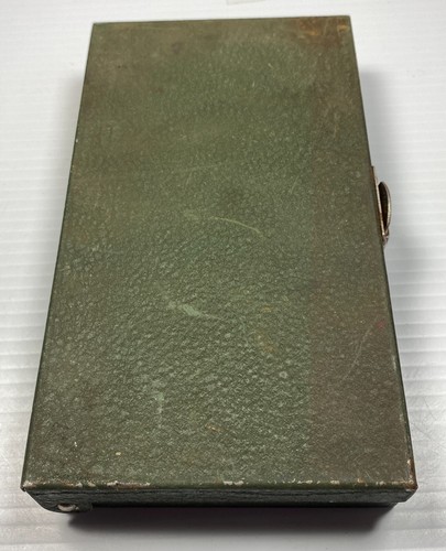 Vintage Green Metal Toolbox 7-1/2" x 4-1/4" x 1-1/4" Drive Japan - Picture 8 of 14