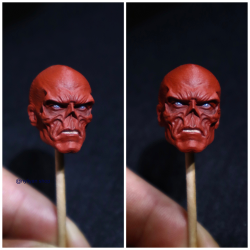 Painted 1/12 Male Red Skull Captain America Head Sculpt Fit 6''Action Figure - Afbeelding 1 van 3
