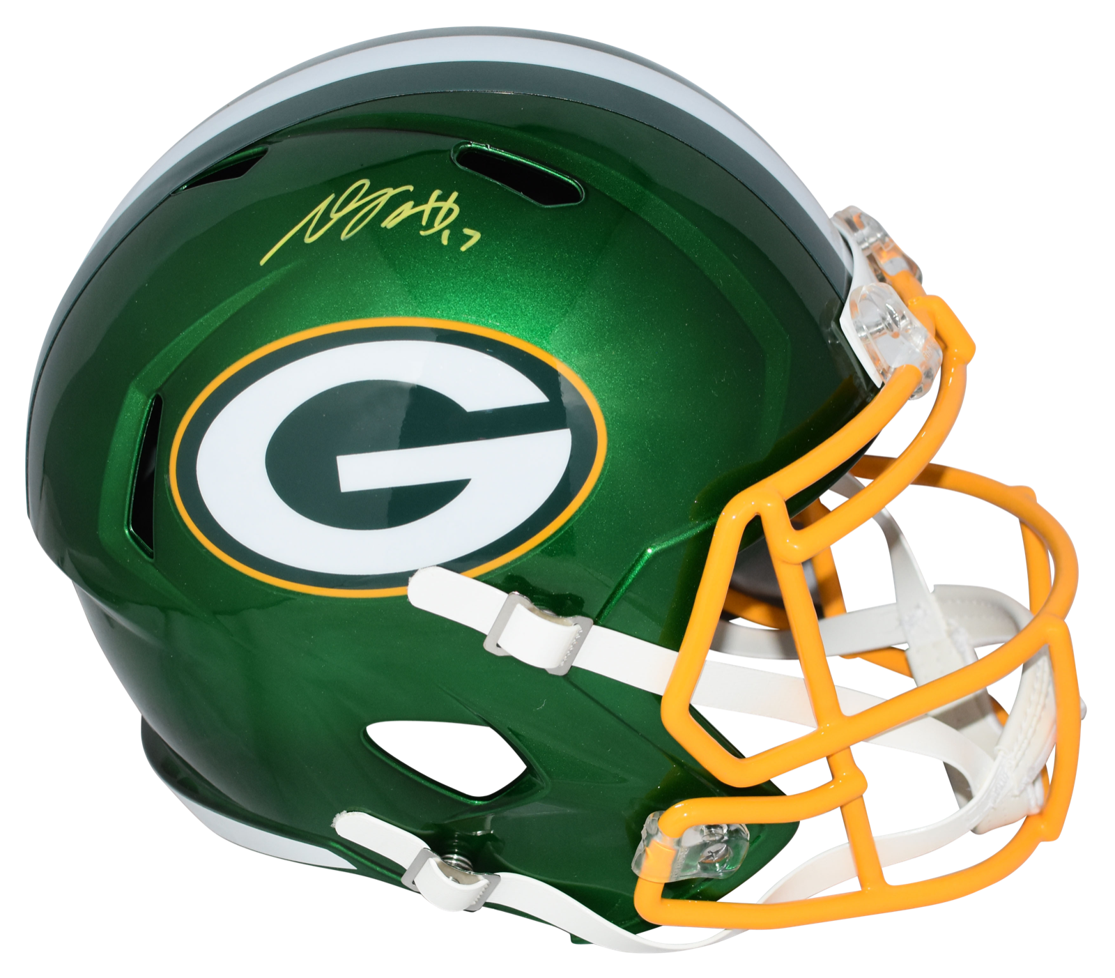 Davante Adams Autographed Signed Green Bay Packers FLASH FULL SIZE SPEED HELMET BECKETT 