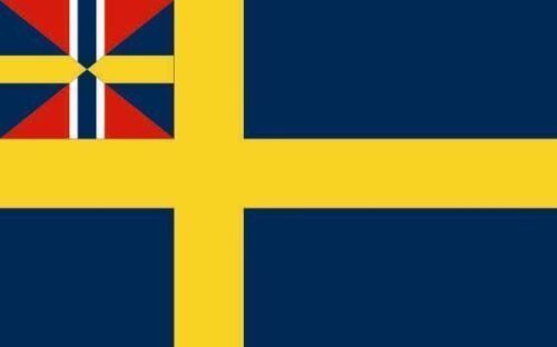 Adesivo Bandiera Unione Svedese-Norvegese 15x10 cm Adesivo Auto - Foto 1 di 1