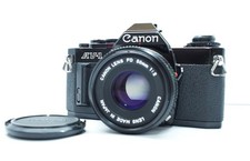 [Top MINT] Canon AV-1 Black 35mm SLR Camera w/ New FD 50mm f/2 Lens From JAPAN