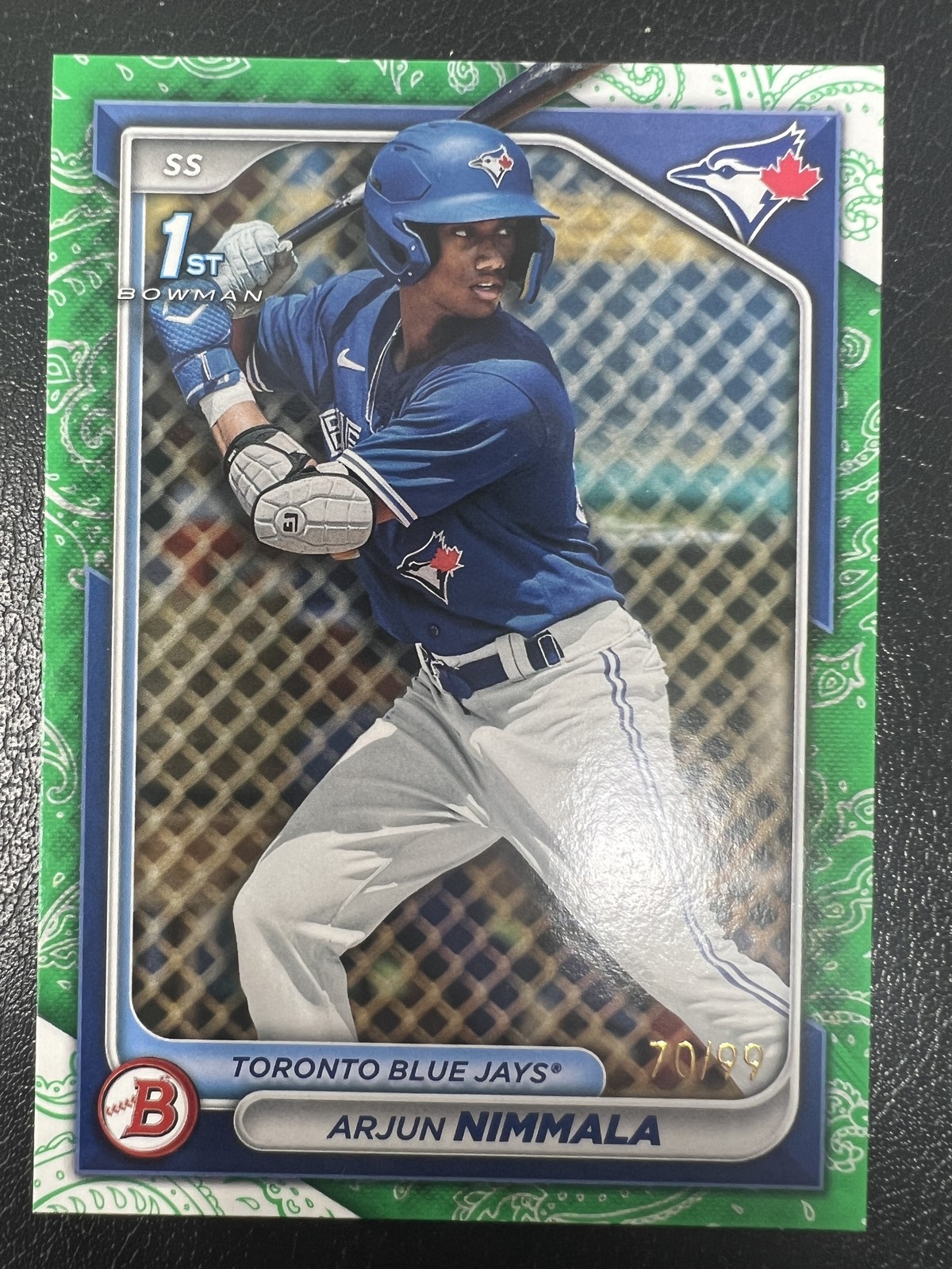 Arjun Nimmala 2024 Bowman #BP-142 Prospects Green /99