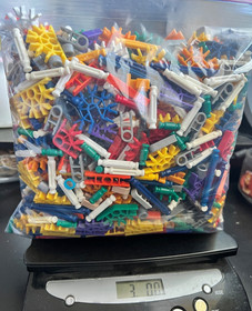Mixed Lot of K'NEX KNEX Building Toy Replacement Parts Pieces 3 lbs Pounds Bag