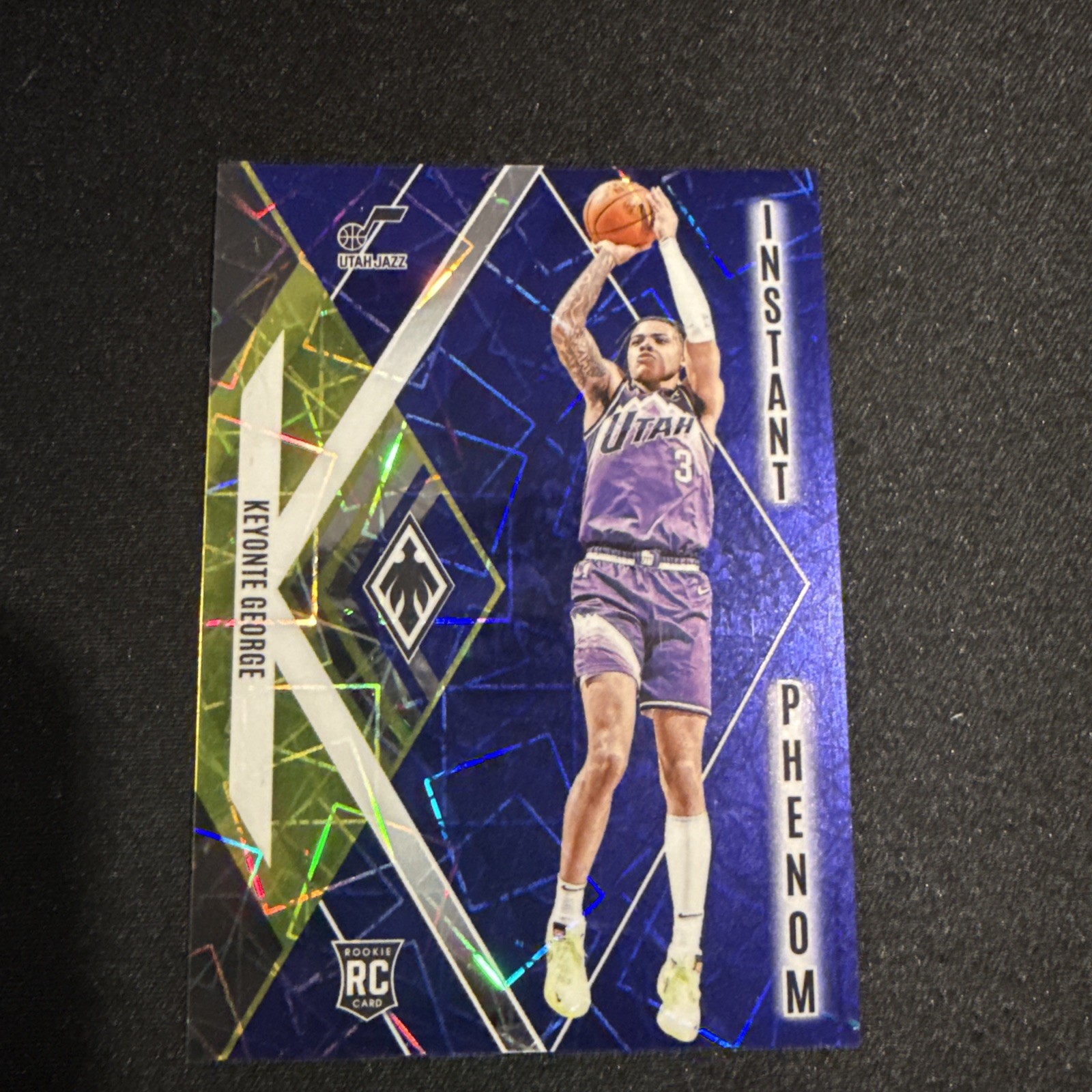 2023-24 Panini Phoenix Instant Phenom Keyonte George /275 Blue Lazer Rookie Jazz