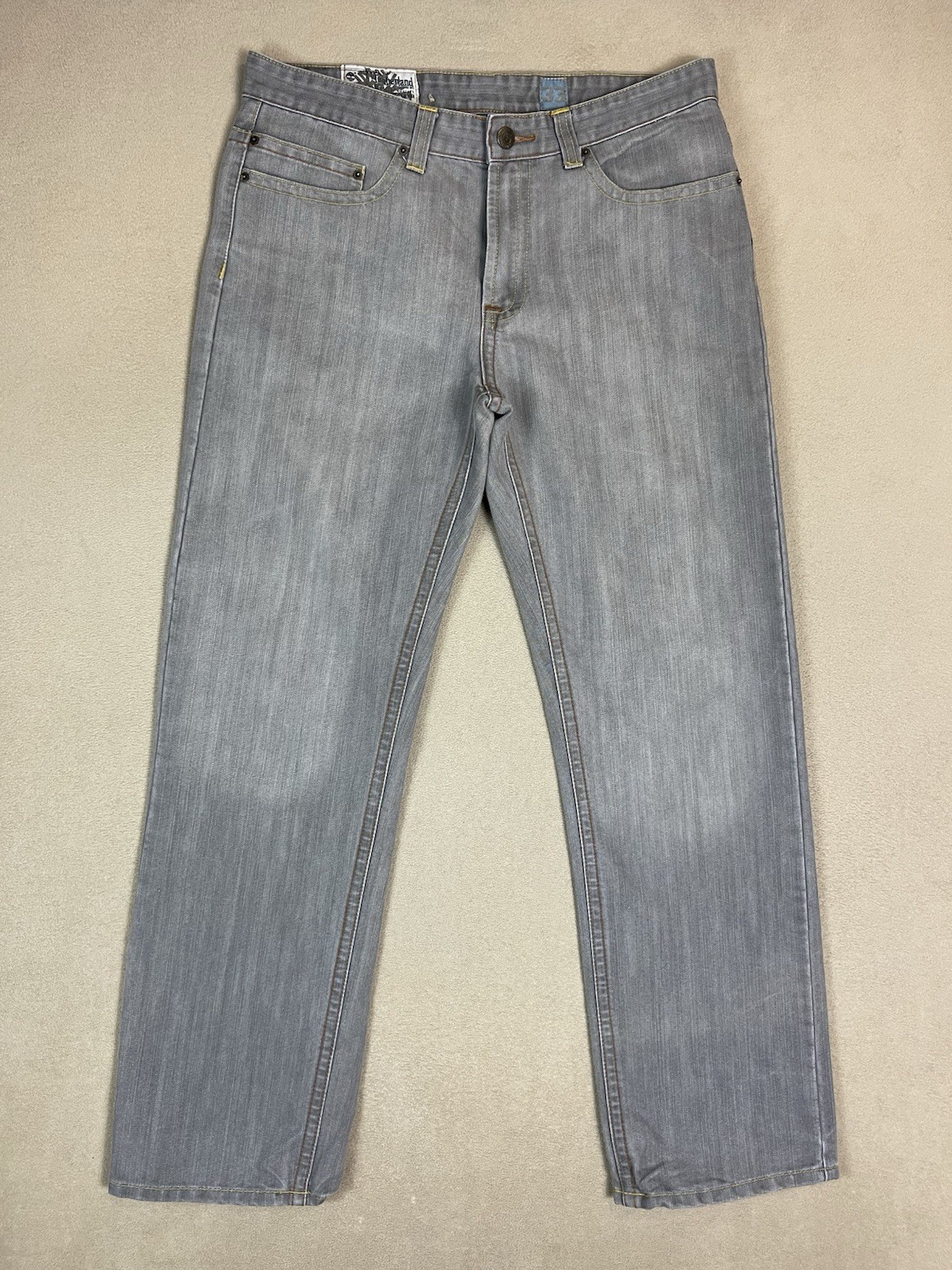 Mens 33 Gray Vintage Straight Leg Relaxed Fit Mid Rise Y2k