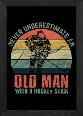 Gerahmtes Wandbild Eishockey Poster Leinwanddruck Bild