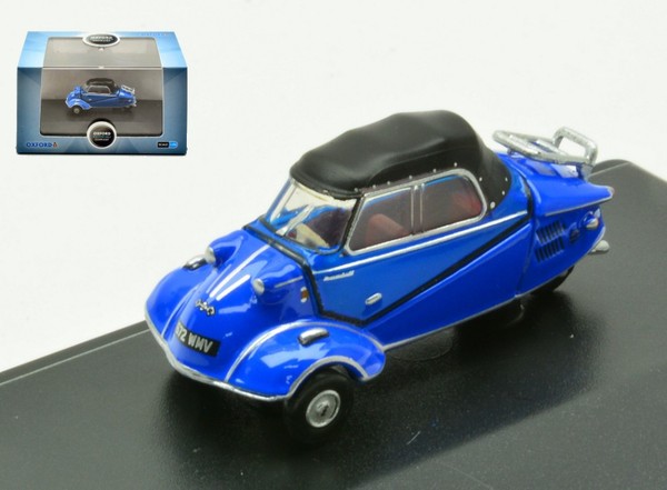 Oxford 1/76 Messerschmitt KR200 Bubble Car Royal Blau Statisches Modell Diecast-image