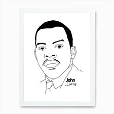 John Lewis American Activist Legend Framed Wall Art Poster Canvas Print Picture