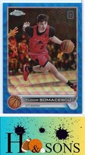 2022-23 Topps Chrome Overtime Elite #98 Tudor Somacescu Blue Wave #/99