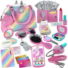 Unicorn Play Purse for Girls - Toddler Pretend Play Accessories and Gifts