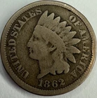 1862 Copper Nickel Indian Head Cent Exact Coin Imaged #IND1016