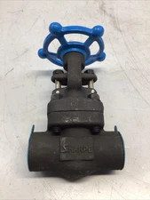 Sharpe Forged Steel 3/4in Gate Valve A105N 3/4-800 Blue Hand Wheel